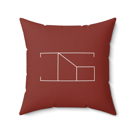 Faux Suede Throw Pillow - Burnt Umber