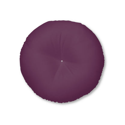 Round Tufted Floor Pillow - Plum Wine