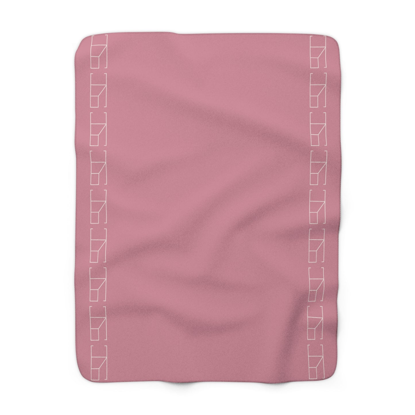 Sherpa Fleece Blanket - Vintage Puce Pink