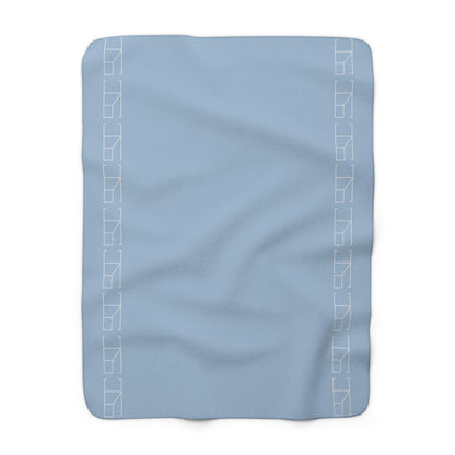 Sherpa Fleece Blanket - Blue Mist