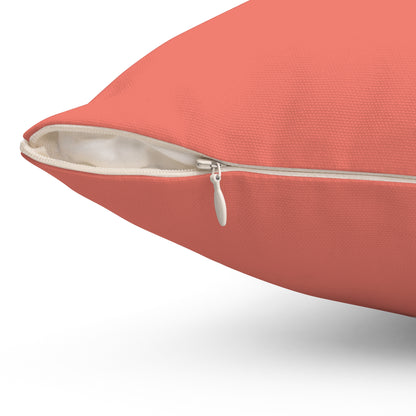 Faux Suede Throw Pillow - Salmon