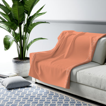 Sherpa Fleece Blanket - Tangerine