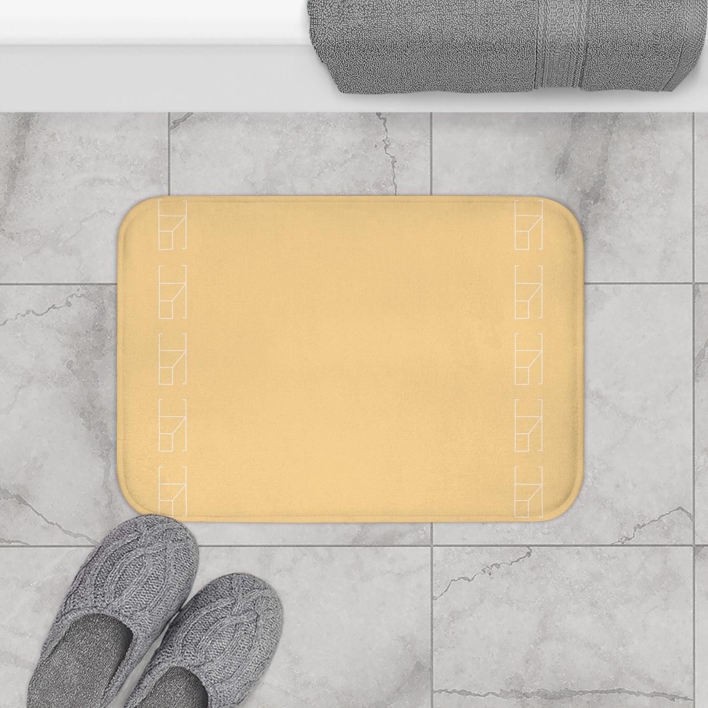 Memory Foam Bath Mat - Yellow Sunrise