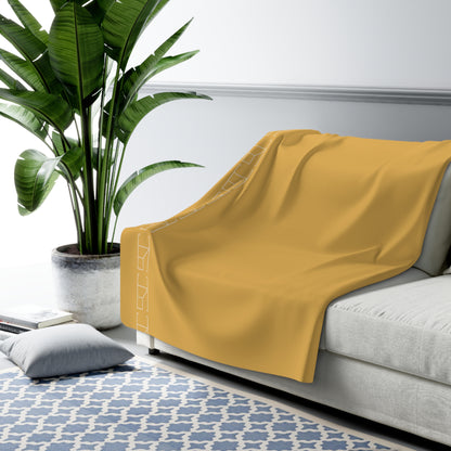 Sherpa Fleece Blanket - Hunyadi Yellow