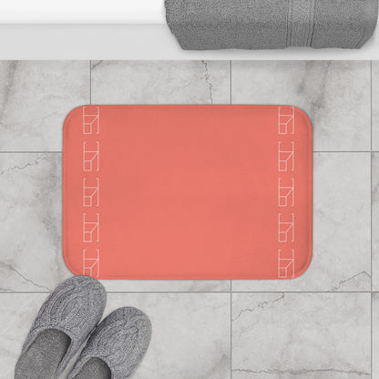 Memory Foam Bath Mat - Salmon