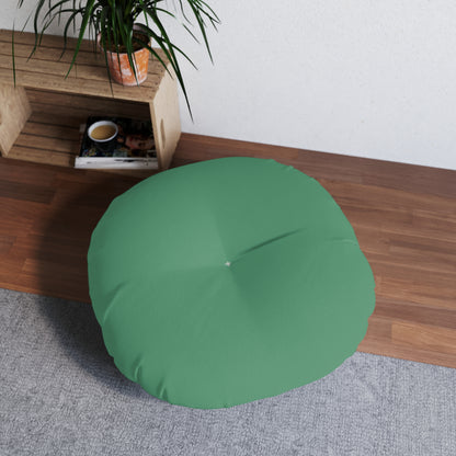 Round Tufted Floor Pillow - Lago Verde