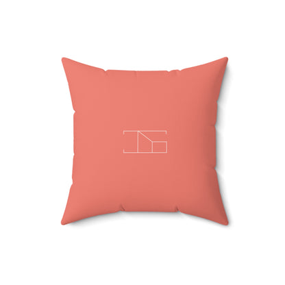 Faux Suede Throw Pillow - Salmon