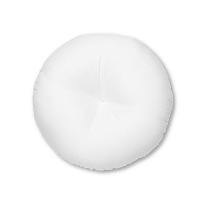 Round Tufted Floor Pillow - Pure White