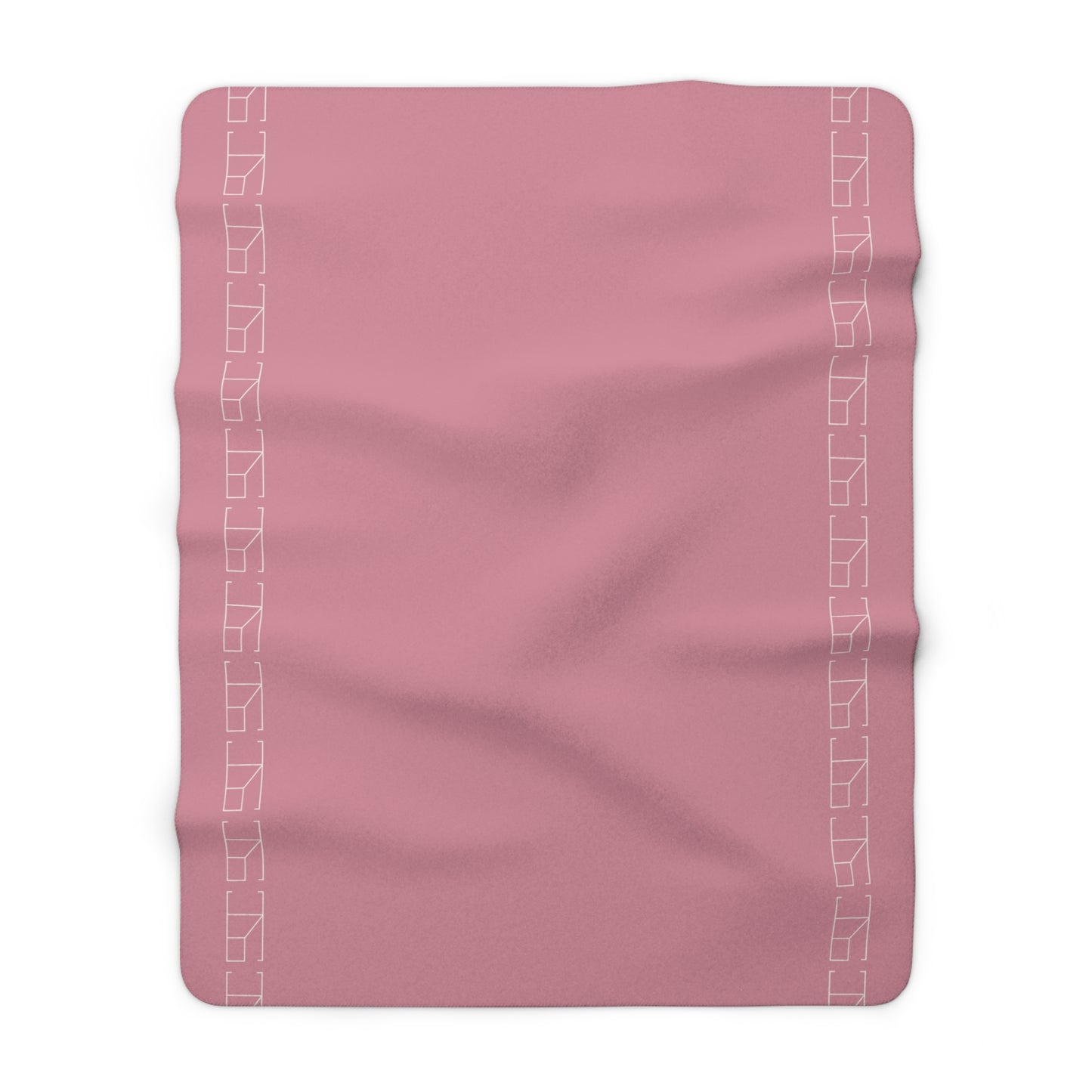 Sherpa Fleece Blanket - Vintage Puce Pink