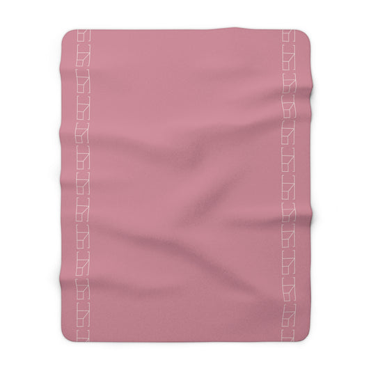Sherpa Fleece Blanket - Vintage Puce Pink