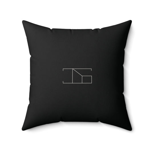 Faux Suede Throw Pillow - Obsidian Noir