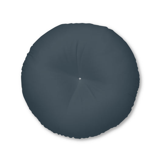 Round Tufted Floor Pillow - Charcoal