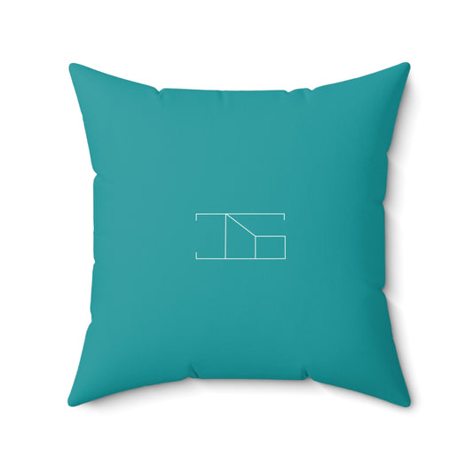 Faux Suede Throw Pillow - Verdigris