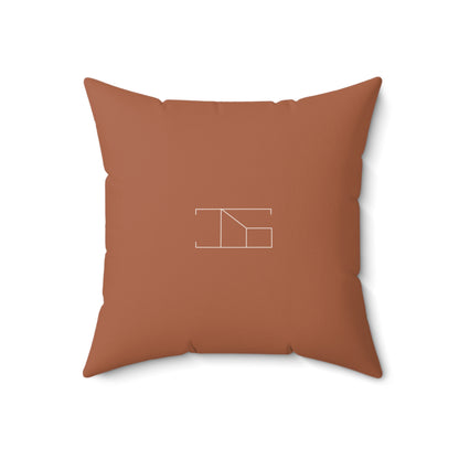 Faux Suede Throw Pillow - Brown Sugar