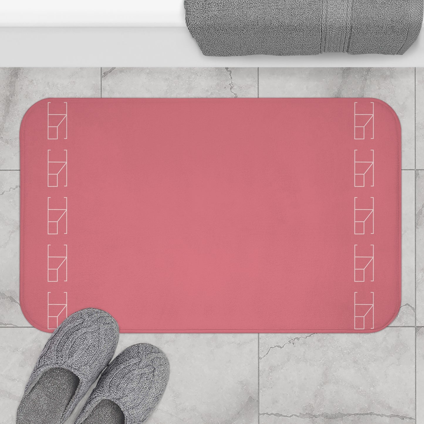 Memory Foam Bath Mat - Light Coral