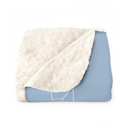 Sherpa Fleece Blanket - Blue Mist