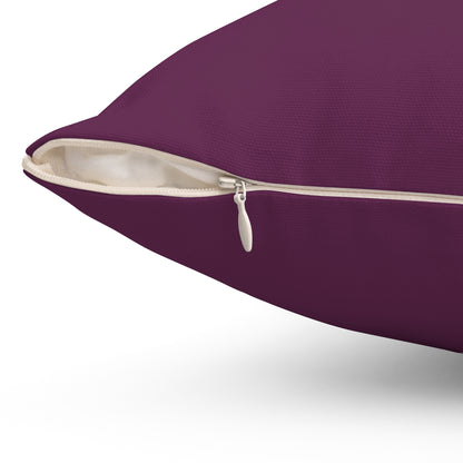 Faux Suede Throw Pillow - Plum Wine