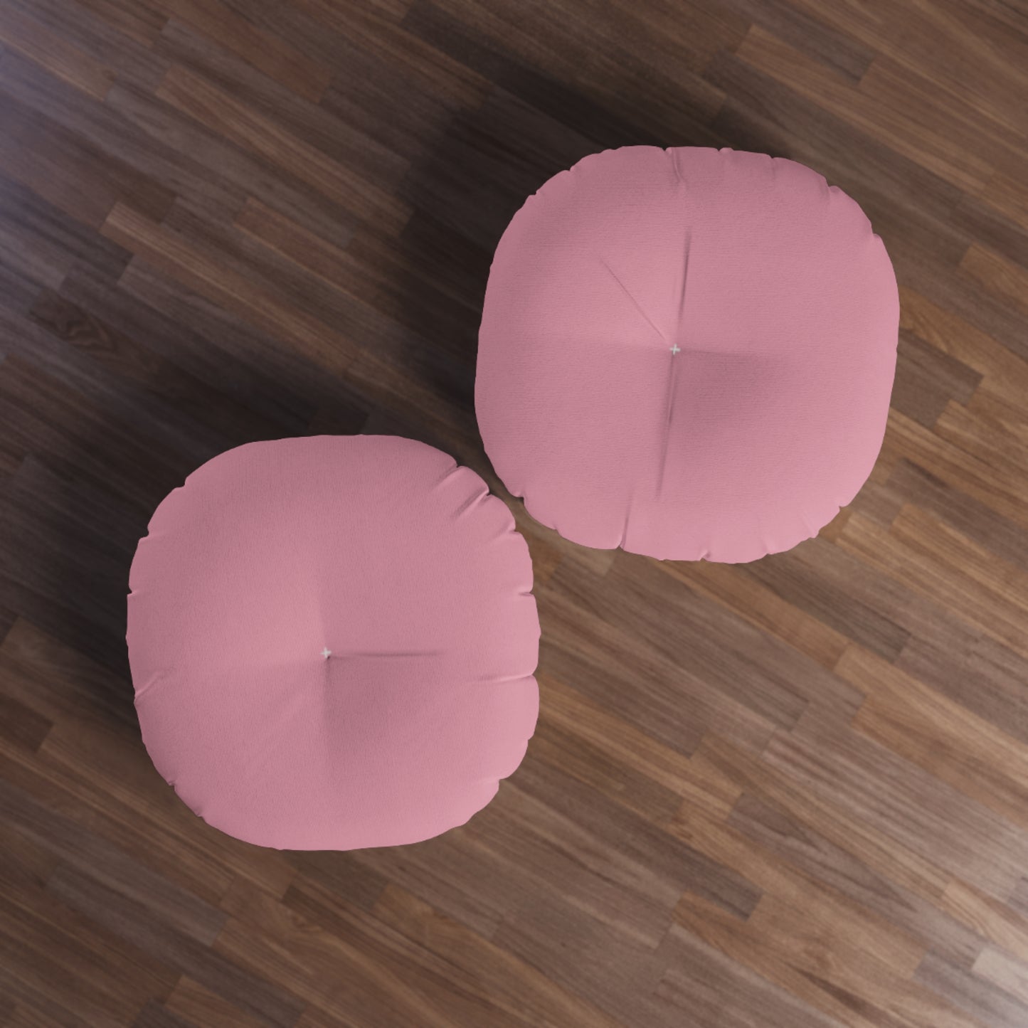 Round Tufted Floor Pillow - Vintage Puce Pink