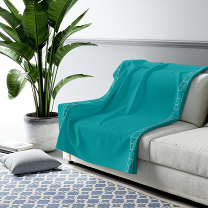 Sherpa Fleece Blanket - Verdigris