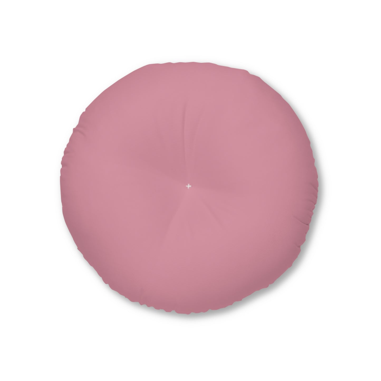 Round Tufted Floor Pillow - Vintage Puce Pink