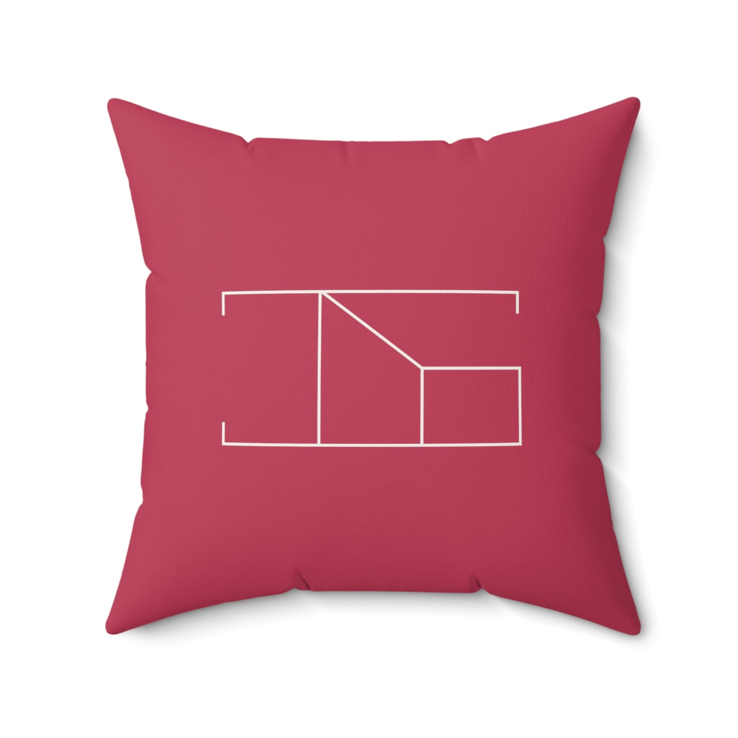 Faux Suede Throw Pillow - Cerise