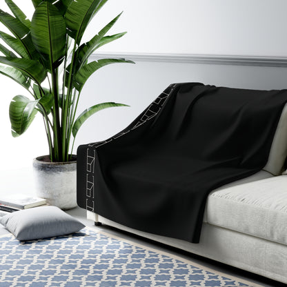 Sherpa Fleece Blanket - Obsidian Noir