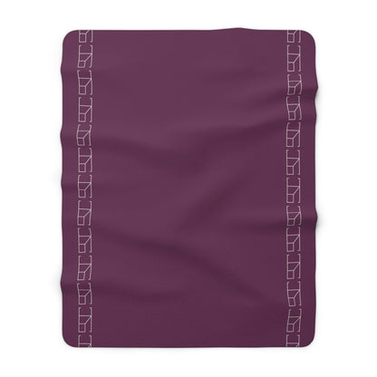 Sherpa Fleece Blanket - Plum Wine