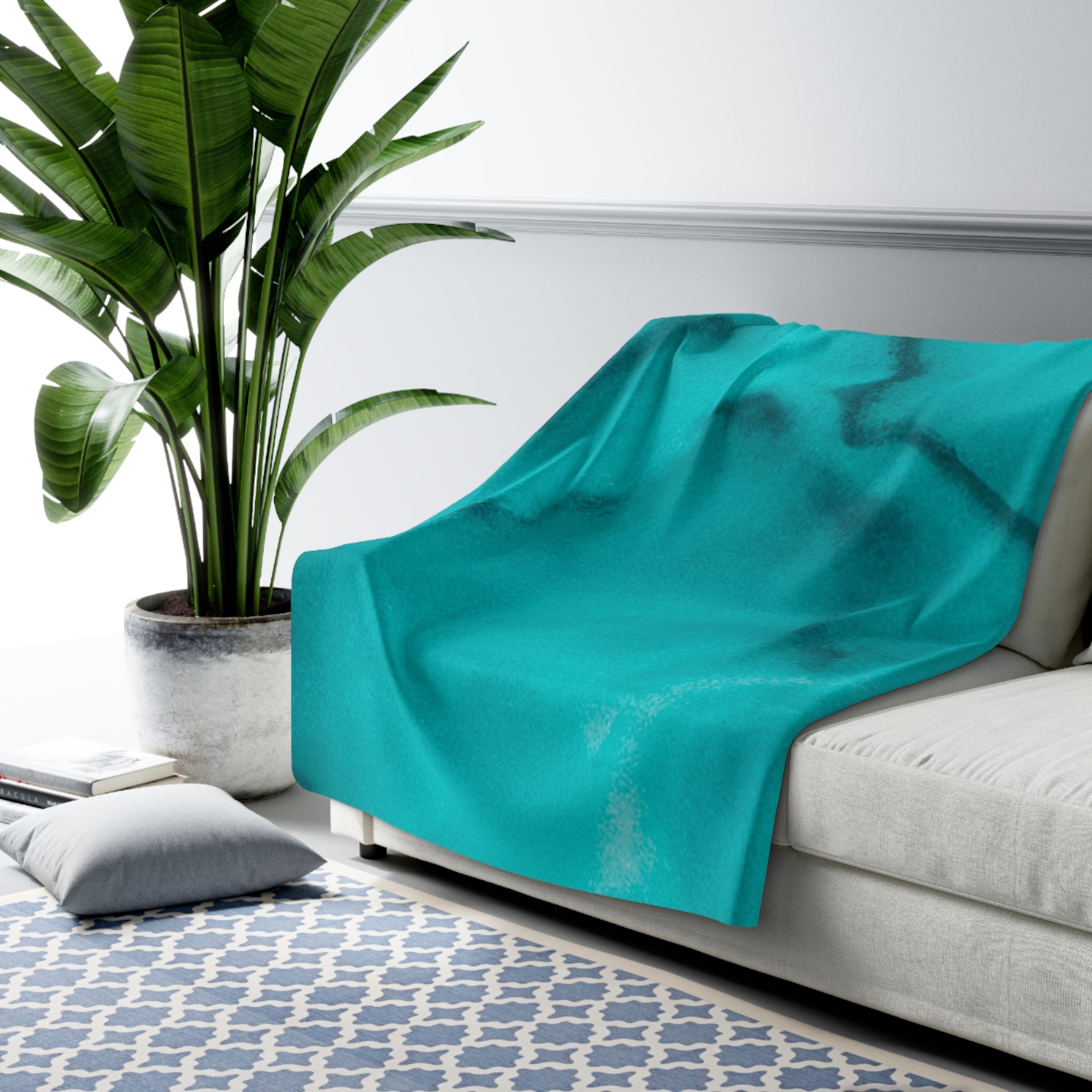 Sherpa Fleece Blanket - Azure Alchemy Collection