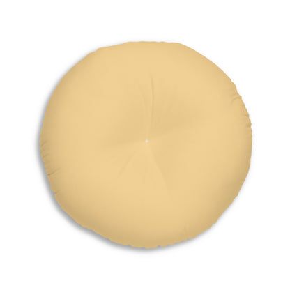 Round Tufted Floor Pillow - Yellow Sunrise