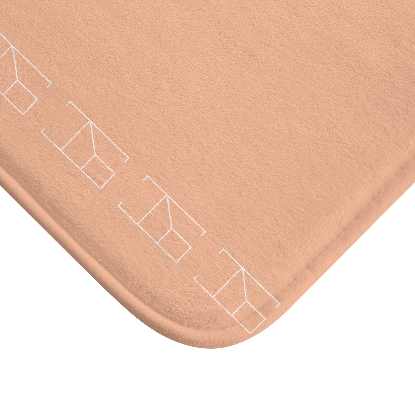 Memory Foam Bath Mat - Peach