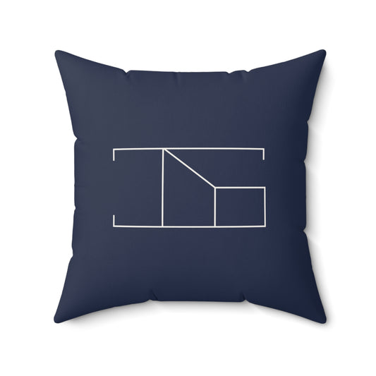 Faux Suede Throw Pillow - Night Cobalt
