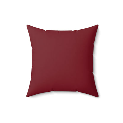 Faux Suede Throw Pillow - Burgundy