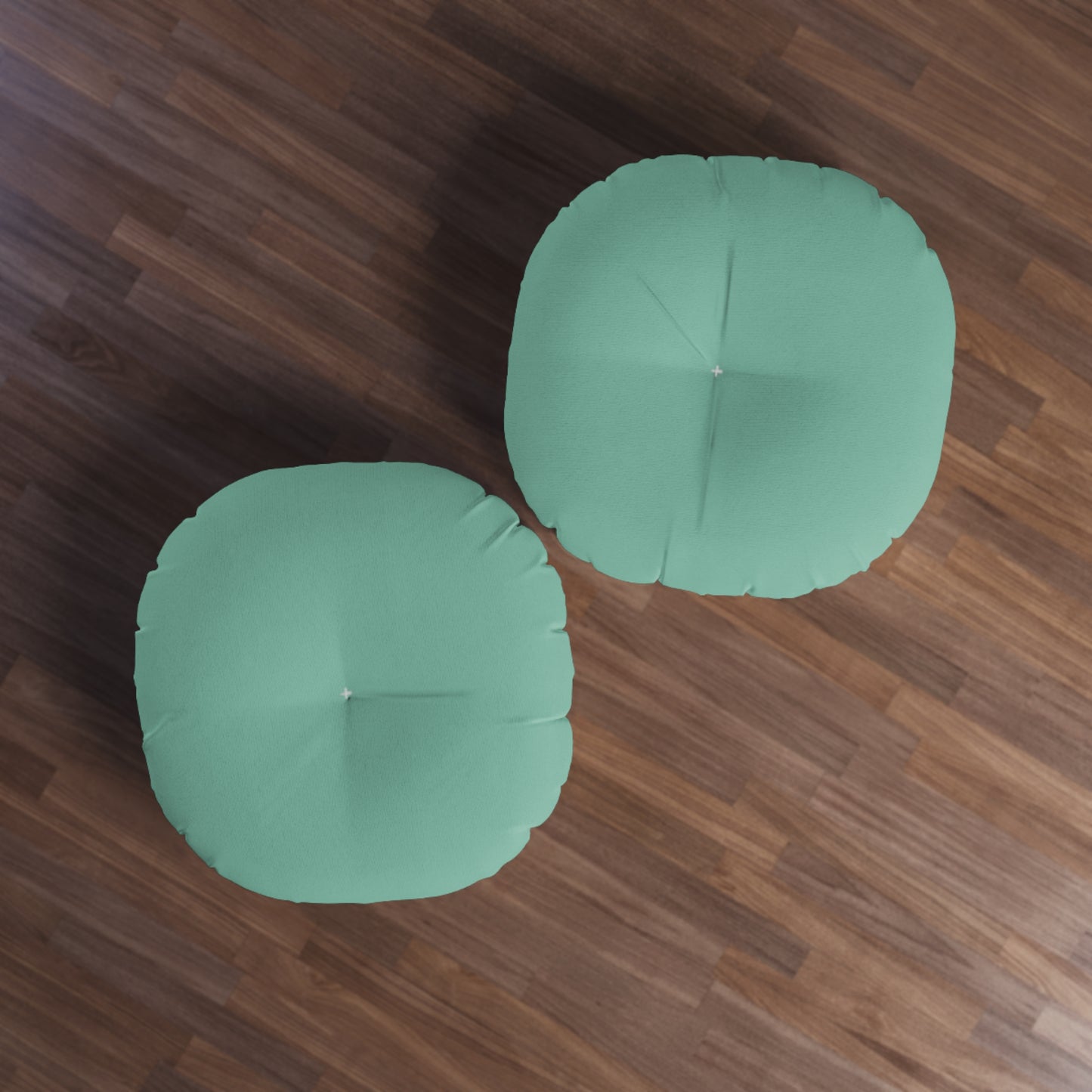 Round Tufted Floor Pillow - Serenity Sage