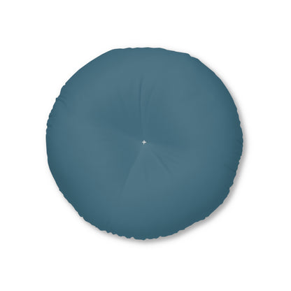 Round Tufted Floor Pillow - Light Steel Blue
