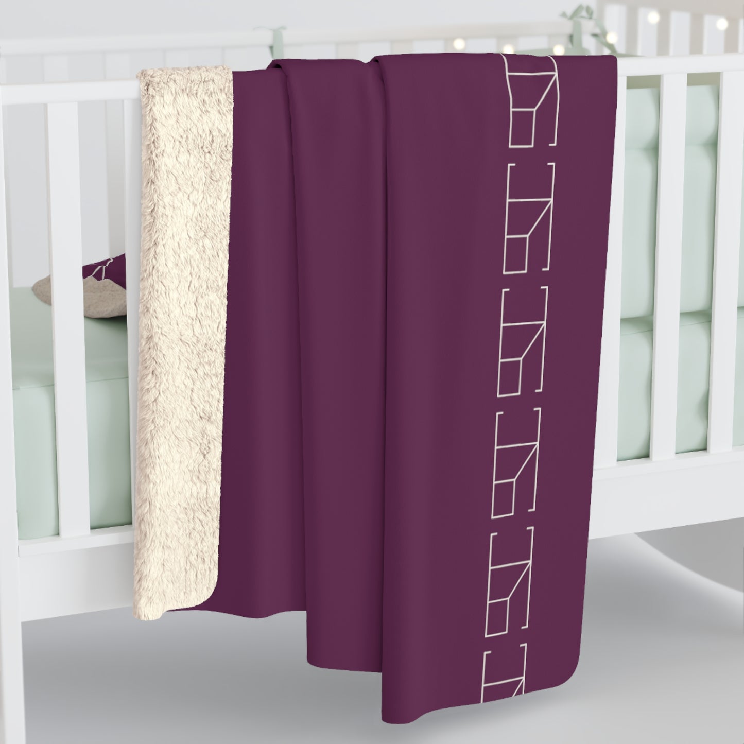 Sherpa Fleece Blanket - Plum Wine