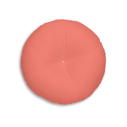 Round Tufted Floor Pillow - Salmon