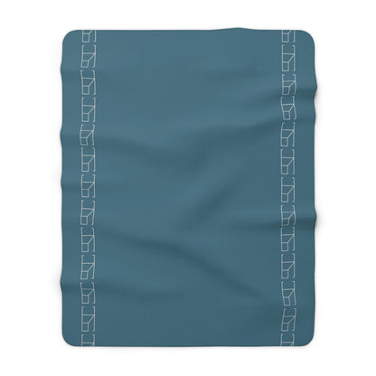 Sherpa Fleece Blanket - Light Steel Blue