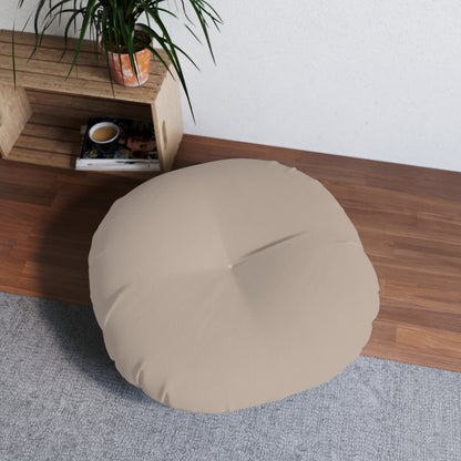 Round Tufted Floor Pillow - Desert Khaki