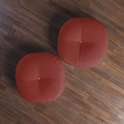 Round Tufted Floor Pillow - Burnt Umber