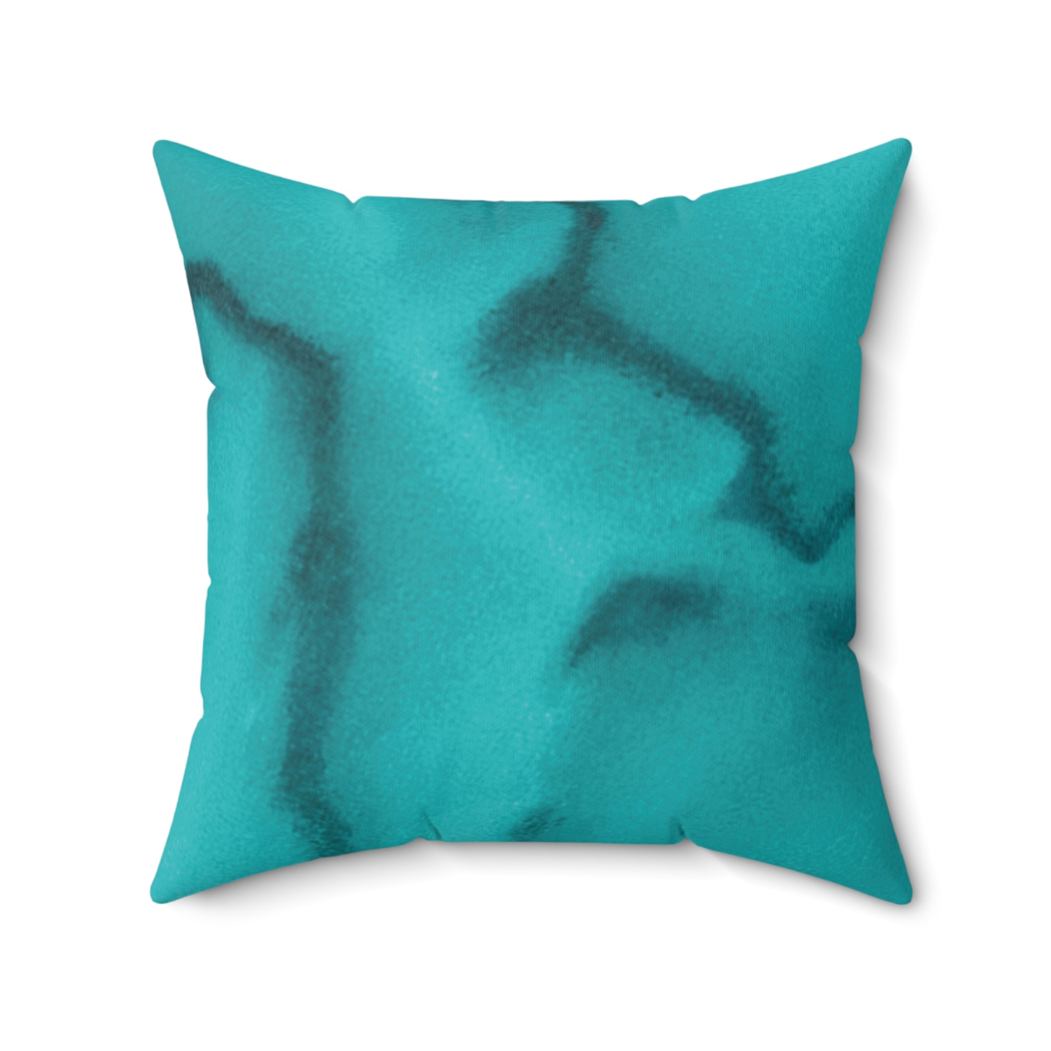 Azure Alchemy Collection - Faux Suede Throw Pillow