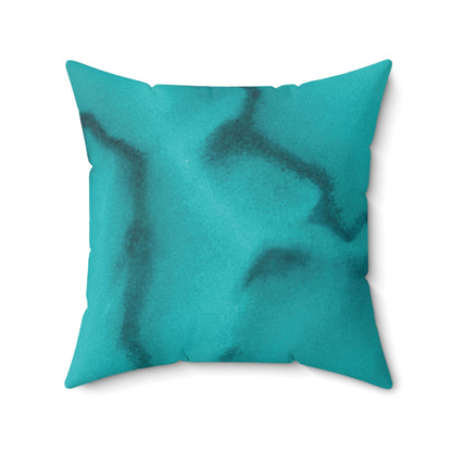 Azure Alchemy Collection - Faux Suede Throw Pillow