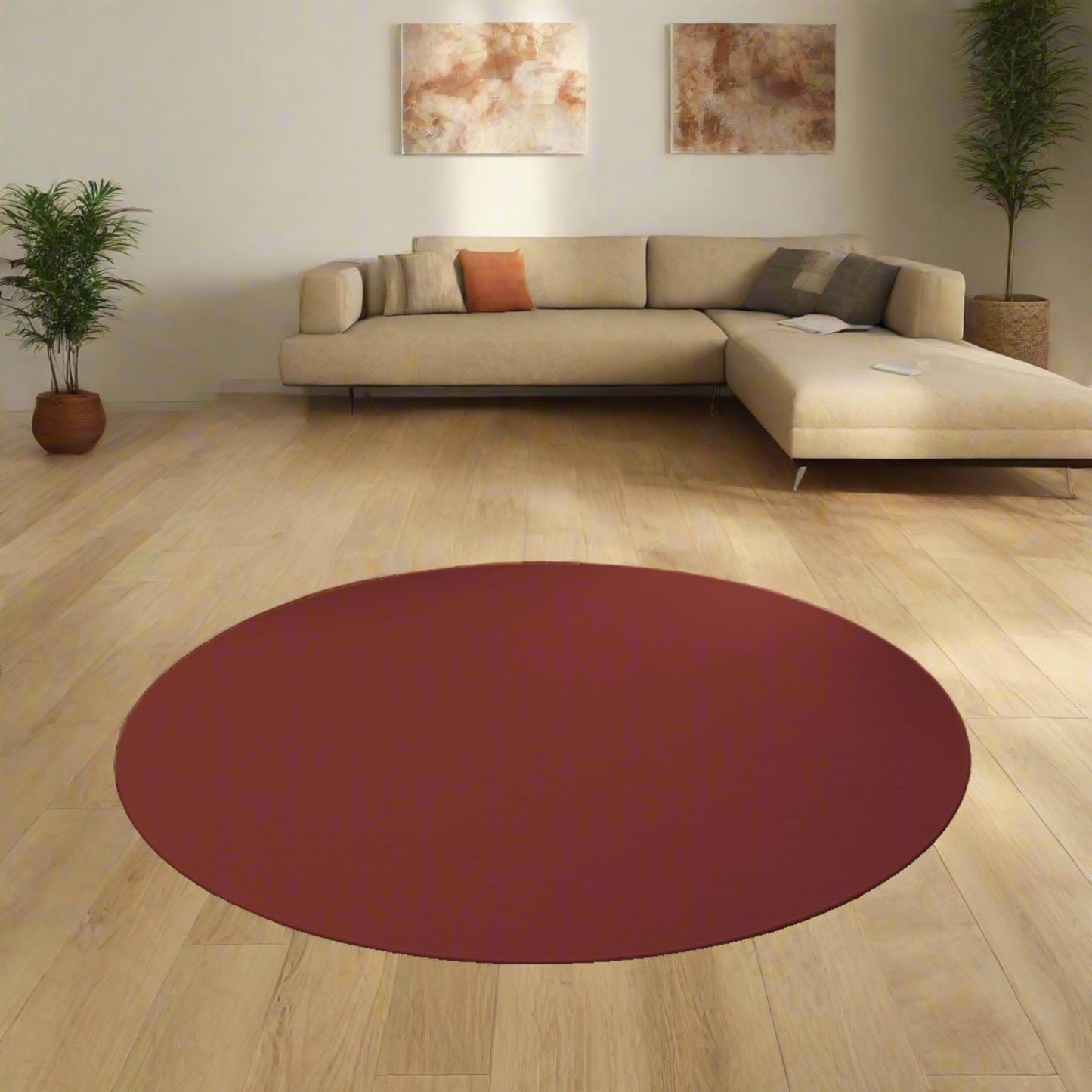 Round Rug - Burnt Umbert