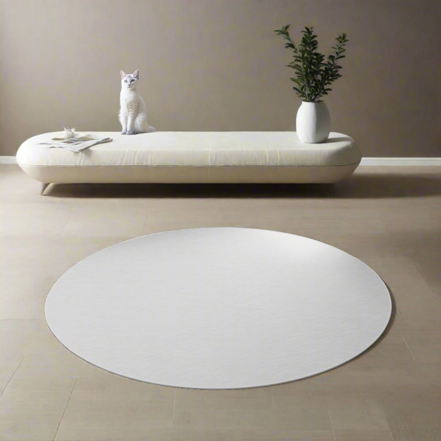 Round Rug - Pure White