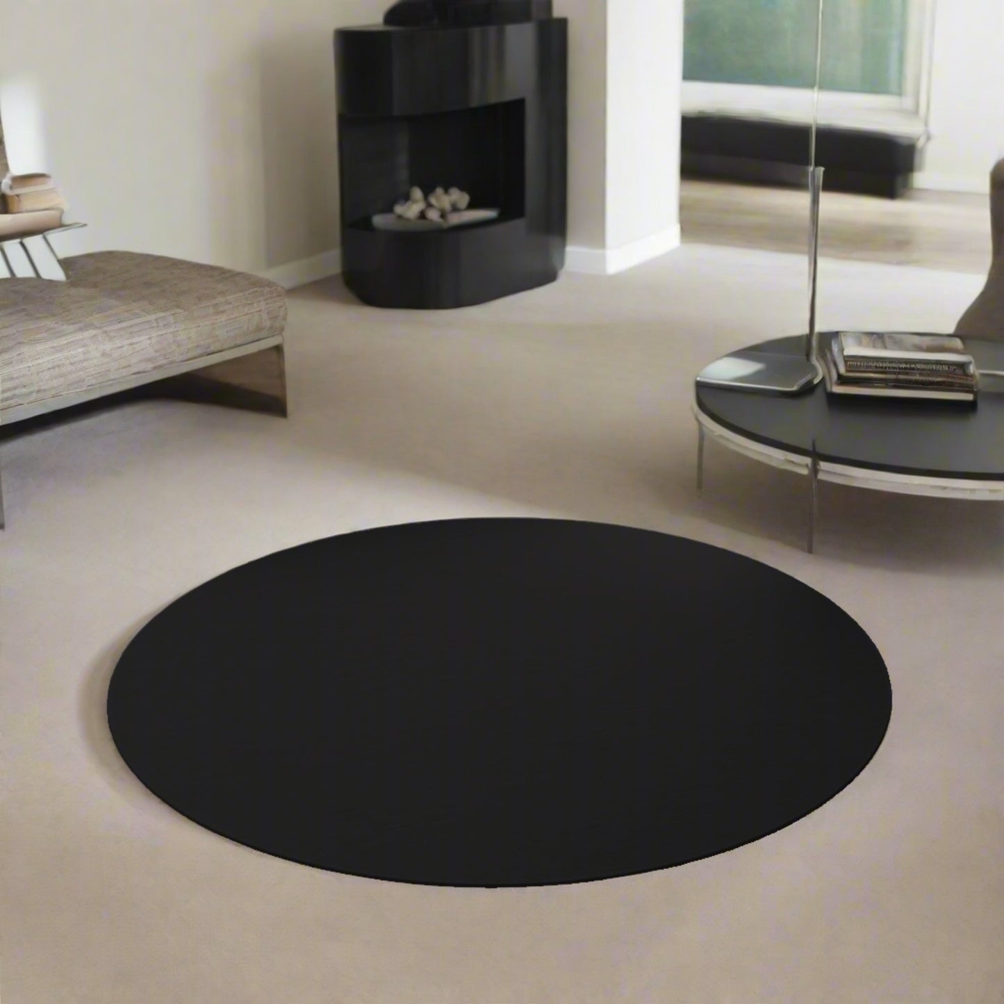 Round Rug - Obsidian Noir