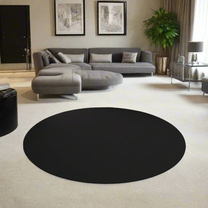 Round Rug - Obsidian Noir